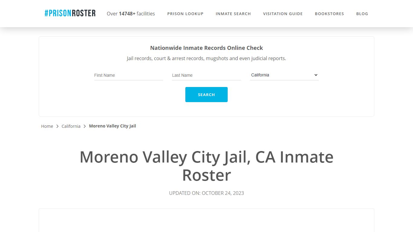 Moreno Valley City Jail, CA Inmate Roster - Prisonroster